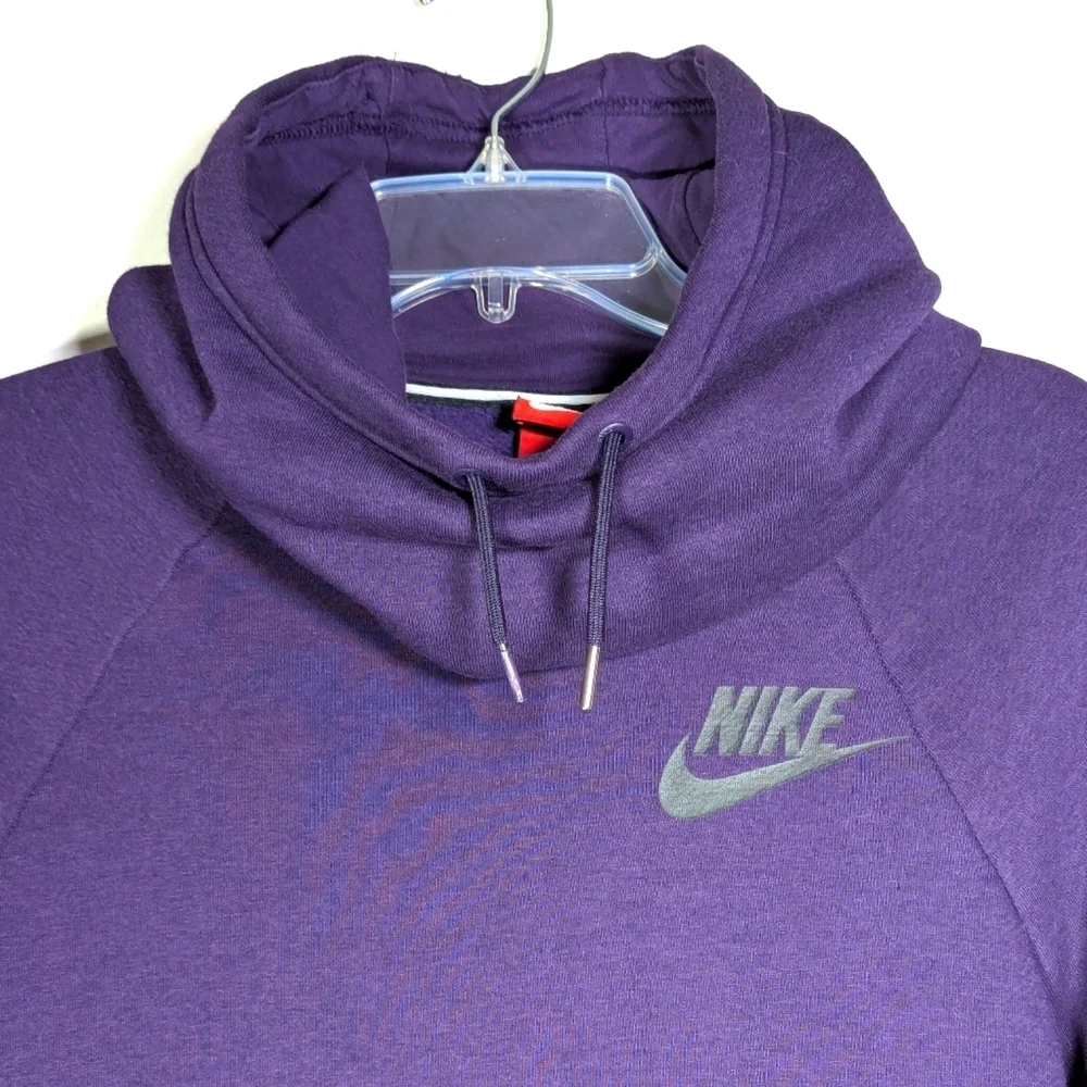 Nike Deep Purple Pullover Cowl Neck Hoodie S - Picture 2 of 4